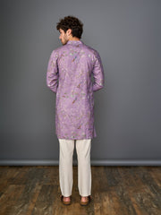 Vintage Lavender Linen Flex Kurta